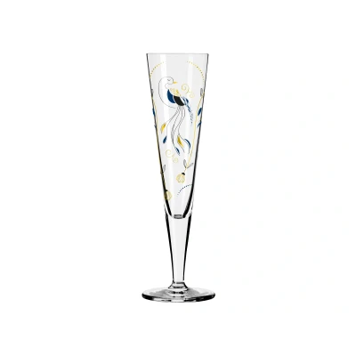 Abbildung von RITZENHOFF 1071043 Champagnerglas 200 ml Serie Goldnacht Nr. 43 Designerstück mit Echt Gold Made in Germany,