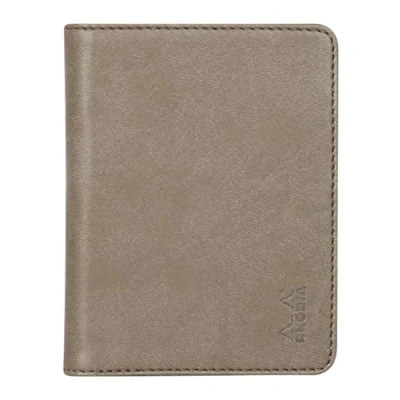 Abbildung von Rhodia 211002C Mappe für Block oder Notizheft Rhodiarama N11, DIN A7 (7,4x10,5 cm) 9,5x12,5 cm, elegant und praktisch, Maulwurfsgrau, 1 Stück