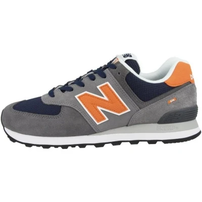 Abbildung von New Balance 574 Unisex Sneaker low, Größe: 40, Grey/navy Leder und textil