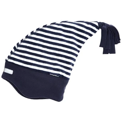 Abbildung von Playshoes Jungen Fleece Zipfelmütze maritim Mütze, Blau (Marine/weiß 171), 55
