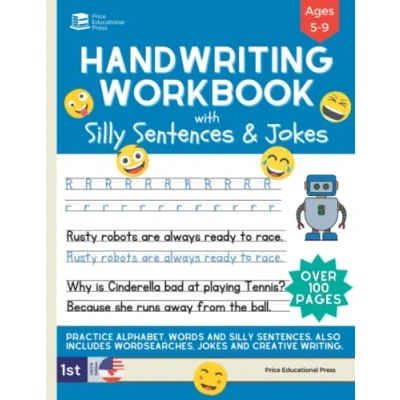 Abbildung von Handwriting Practice Book for Kids Ages 5 9: Penmanship workbook with Silly Sentences, Jokes &amp; Riddles, Sight Words, and Creative Writing Exercises.: ... Grade (Early Education: Reading Writing)