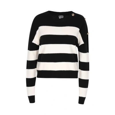 Abbildung von Dreimaster Strickpullover, Damen, Größe: XS/S, Schwarz/wollweiss