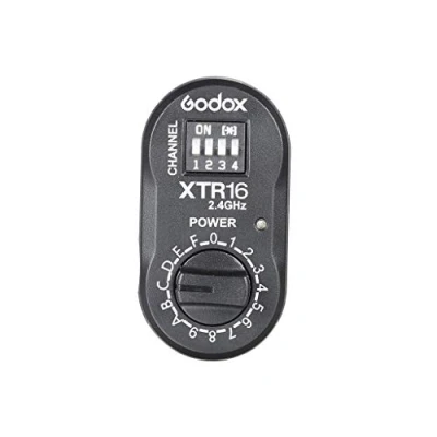Abbildung von Godox XTR16 Channels XTR 16 Remote 2,4GHz Wireless Power Control Blitz Trigger Receiver für Witstro Ad360 Ad180 Speedlite (XTR 16) schwarz