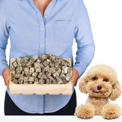 Abbildung von Fisch WÜRFEL (1 kg) 100% natürliche Fischleckerlis für Hunde &amp; Katzen Ohne künstliche Zusätze Reich an Omega 3 Getrocknet Fischmehl Getreidefrei