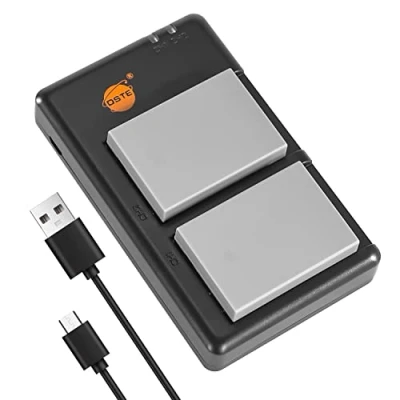 Abbildung von DSTE 2PCS BLN 1(2100mAh/7.6V) Batterie Ladegerät Compatible für Olympus OM D E M1,OM M5,Pen P5,OM M5 II Kamera