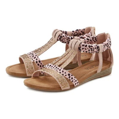 Abbildung von Lascana Riemensandalette, Damen, Größe: 36, Rosé leo Schuhe