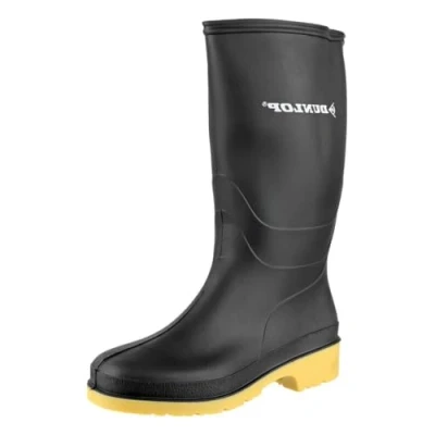 Abbildung von Dunlop Protective Footwear Dull Unisex Kinder Gummistiefel, Schwarz 34 EU