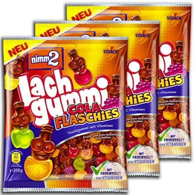 Abbildung von 3 er Pack Lachgummi Cola Flaschies x 200g