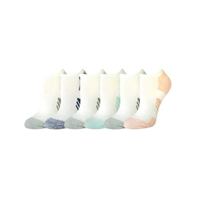 Abbildung von Amazon Essentials Damen Bequeme gepolsterte und atmungsaktive Funktions No Show Socken aus Baumwolle für den Sport, 6 Paar, Weiß, 36 39.5