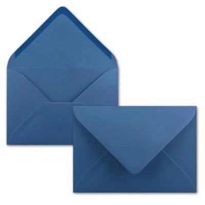 Abbildung von Briefumschläge in Royalblau 50 Stück DIN C5 Kuverts 22,0 x 15,4 cm Nassklebung ohne Fenster Weihnachten, Grußkarten Serie FarbenFroh