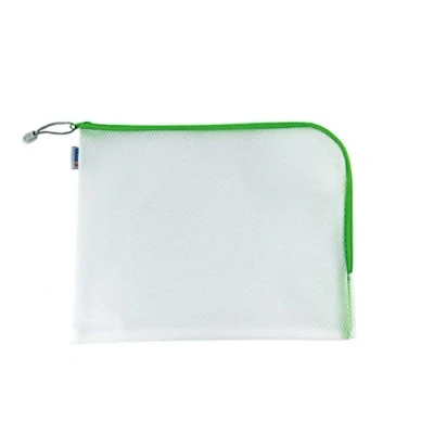 Abbildung von HERMA 20016 Dokumententasche A4 mit Reißverschluss transparent grün, große verschließbare Sichttasche Zipper, Aufbewahrungstasche für Laptop, Tablet, Dokumente, Unterlagen