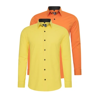 Abbildung von Rusty Neal 2 PACK Hemd, Herren, Größe: 4XL, Gelb/orange