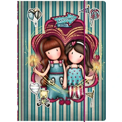 Abbildung von Santoro 812GJ14 Notizbuch Folio Hardcover mit elastischem Gorjuss Fairground Fireworks 24,8 x 9 33,4 cm, bunt