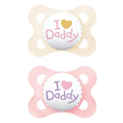 Abbildung von MAM Schnuller Original I love Mummy / Daddy 0 6 Monate