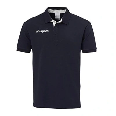 Abbildung von Uhlsport Kinder Poloshirt Essential Prime Polo Shirt, grau Melange/schwarz, 164, 100214908