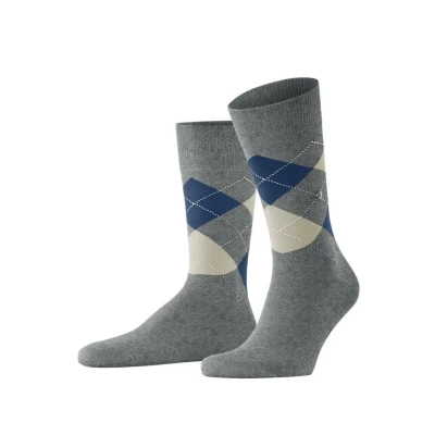 Abbildung von Burlington KING Onesize Socken, Herren, Größe: 41 46, Grau blau beige
