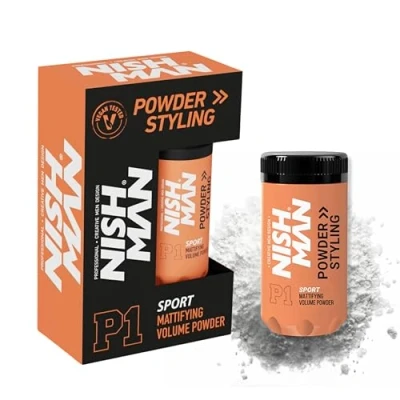 Abbildung von NISHMAN Haarstylingpuder P1 Sport 20g Tropenfruchtduft Maximales Volumen und Textur Flexibler Halt Mattes Finish