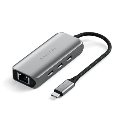 Abbildung von SATECHI USB C Ethernet Adapter 2,5 Gigabit, 4 in 1 Netzwerkadapter mit erhöhter Geschwindigkeit und 3 3.2 Ports, für Mac, iPad, Windows, Android, Chrome