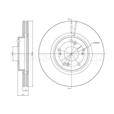 Abbildung von Bremsscheibe METELLI 23 1324C