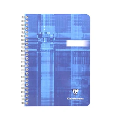 Abbildung von Clairefontaine 8531C Packung mit 10 Notizbücher Spiralbindung, 14,8x21 cm 90g, französische Lineatur, 50 Blatt, farbig sortiert, 1 Pack