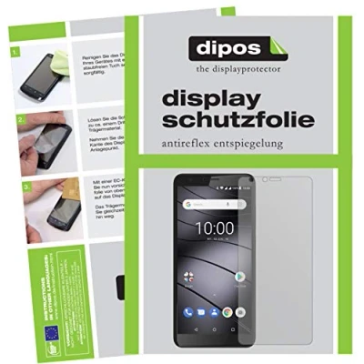 Abbildung von dipos I 2X Schutzfolie matt kompatibel mit Gigaset GS100 Folie Displayschutzfolie