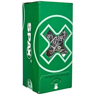 Abbildung von SPAX Schrauben mit T STAR plus Senkkopf, Vollgewinde, Blank Verzinkt, 4,5 x 45 mm 500 Stück