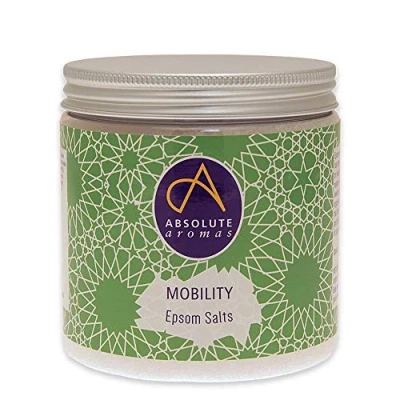 Abbildung von Absolute Aromas Mobility Epsom Salz 575g Magnesiumsulfat mit 100% reinen ätherischen Ölen Pfefferminz, Rosmarin und Eukalyptus öl Beruhigt schmerzende Muskeln Gelenke (575g)