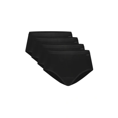 Abbildung von Ten Cate 4er Pack Midi Damen Slips 32418 Organic M Schwarz, blacks,