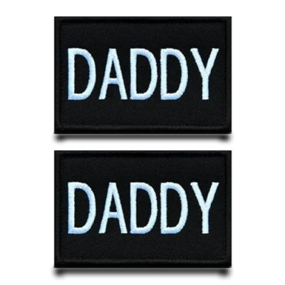Abbildung von 2 Stück&quot;DADDY&quot;Lustige Flagge Patch Abnehmbare Aufnäher mit Stickereiverschluss Applikation Taktisch Militär für Kleidung Taschen Abzeichen Jacke Weste Rucksäcke
