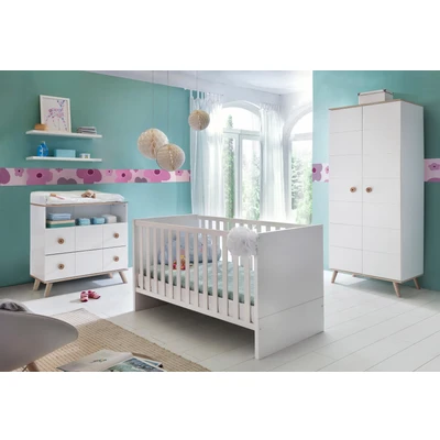 Abbildung von Wimex Babyzimmer Komplettset &quot;Cannes&quot;, (Set, 3 tlg.), Bett + Wickelkommode 2 trg. Schrank