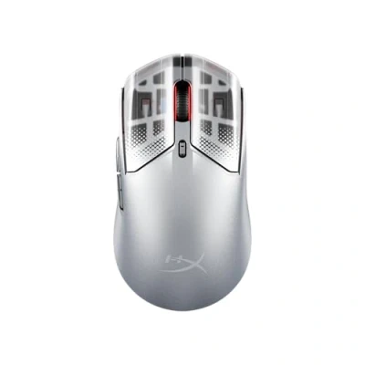 Abbildung von HyperX Pulsefire Haste 2 S Kabellose Gaming Maus, Magnesiumgehäuse, Ultra leicht, 64 g, Akku 120 h, Glass Skates, 26 K Sensor, Silber