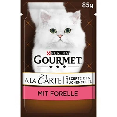 Abbildung von GOURMET PURINA A la Carte Katzenfutter nass, mit Forelle und Gemüse, 26er Pack (26 x 85g)