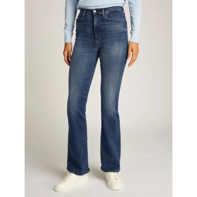 Abbildung von Tommy Jeans Sylvia Flared Jeans, Damen, Größe: 26x30, Denim black