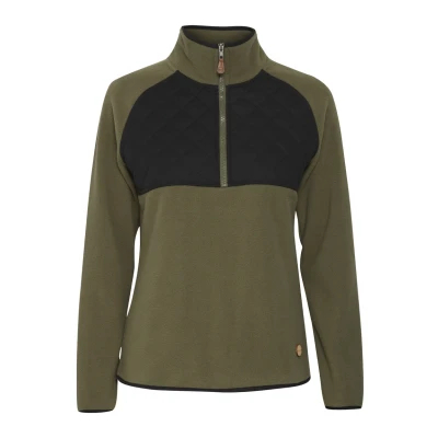 Abbildung von Oxmo Oxmalita Fleecepullover, Damen, Größe: Large, Dusty olive