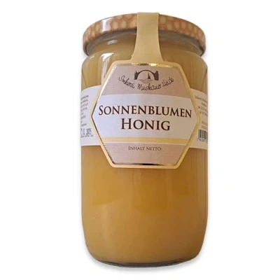 Abbildung von Sonnenblumenhonig 1000g / 1kg fruchtig süßer Bienenhonig 100% naturbelassenene Premium Imkerqualität