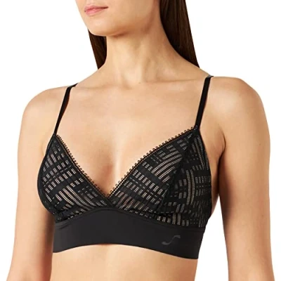 Abbildung von Sloggi Seven Bralette Longline Triangel BH, Damen, Größe: 70C.75A/B, Black