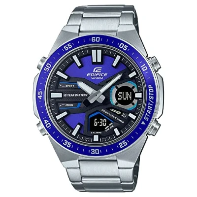 Abbildung von CASIO EDIFICE Chronograph EFV C110D 2AVEF, Quarzuhr, Armbanduhr, Herrenuhr, Stoppfunktion, bis 10 bar wasserdicht