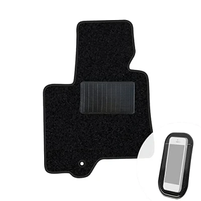 Abbildung von moto MOLTICO Fahrer Fußmatte Auto Velours Fahrerseite Autoteppiche Schwarz Fahrermatte 1 teilig passend für Infinity QX70 2013 2017