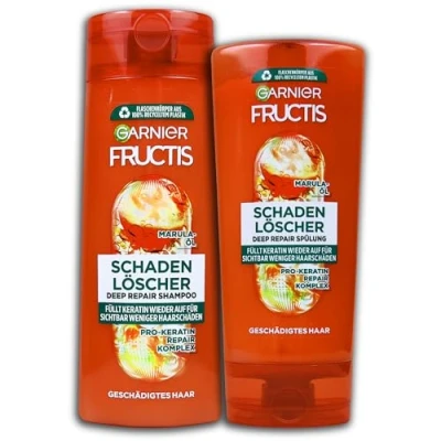 Abbildung von Haarpflege Set Fructis Schadenlöscher Kräftigendes Shampoo 250ml +Spülung 200ml