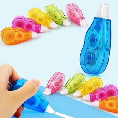 Abbildung von LWMTT 12 Stück Korrekturroller Korrekturmaus,4mx 5 mm Korrekturbänder Set Mini mit Schutzkappe,Schulsachen Aesthetic,Fenster Korrigieren Roller für Kinder Schüler Büro Zuhause Schule