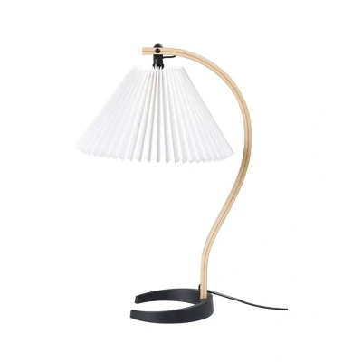Abbildung von Gubi Tischleuchte Timberline, holz/weiß, Leinen, H 50 cm