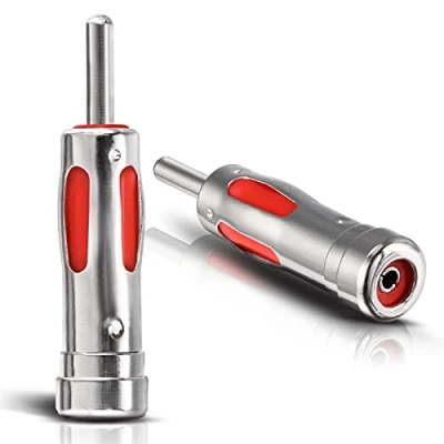 Abbildung von Eightwood DAB Antenne Adapter Kupplung ISO Handfunk Din Male auf Buchse 2 Stücke für Autoradio DAB+ AM/FM MEHRWEG