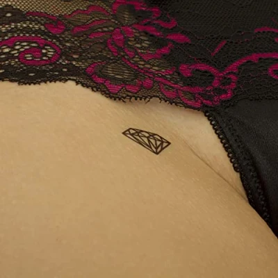 Abbildung von 10 x Diamant Tattoo Kleines Motiv in schwarz Temporary Body (10)