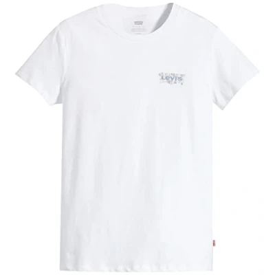 Abbildung von Levi&#039;s Damen The Perfect Tee T Shirt,Watercolor Logo Bright White,XXS