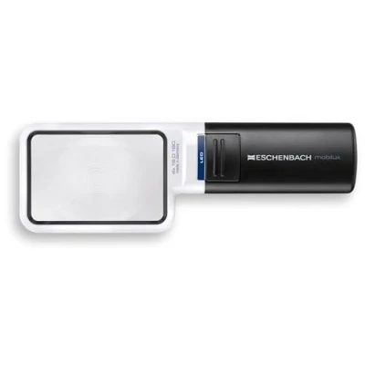 Abbildung von Lindner, Taschenformat, Lupe mit LED Linse 75x50 mm. Vergrößerung: 4x Eschenbach pro Stk.