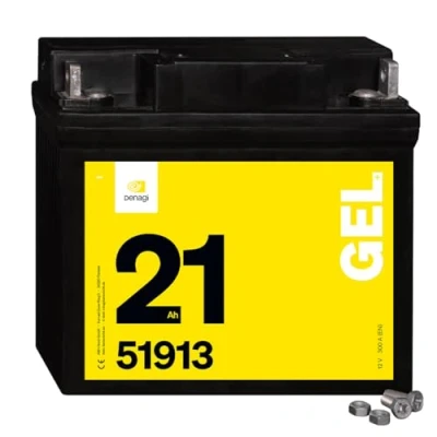 Abbildung von Denagi 51913 GEL Motorradbatterie 12V 21Ah, wartungsfrei versiegelt vorgeladen