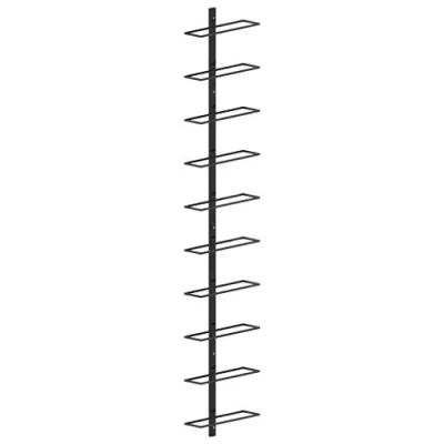 Abbildung von vidaXL Wand Weinregal für 10 Flaschen Flaschenregal Flaschenhalter Wandregal Hängeregal Flaschenständer Weinflaschenregal Schwarz Metall