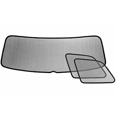 Abbildung von Skoda 565064361A Sonnenschutz Sonnenblenden Heckscheibe Kofferraumseitenscheiben, 3 teilig Schwarz