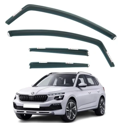 Abbildung von Set mit 4 Windabweisern, kompatibel Skoda Kamiq 5 Türer SUV 2019 2020 2021 2022 2023 2024 2025 Modelle