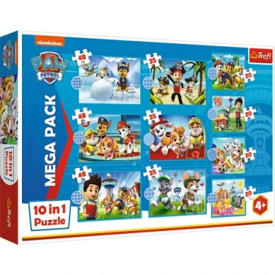 Abbildung von Trefl 96001 10 in 1, 10, 12 bis 48 Elementen Puzzles mit Märchenfiguren, Verschiedene Schwierigkeitsgrade, für Kinder ab 4 Kinderpuzzle, PAW Patrol, das Zuverlässige Hundepatrouille Team